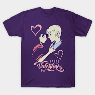 Valentine's Day Lovers Anime Cartoon Gift For The Adopted T-Shirt